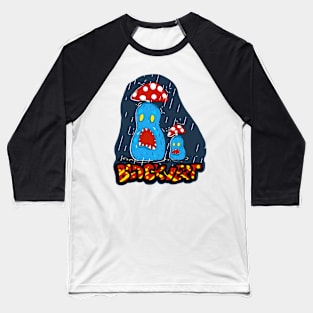 Zombie Alien In The Rain Baseball T-Shirt